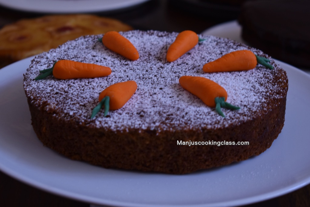eggless carrot n date cake
