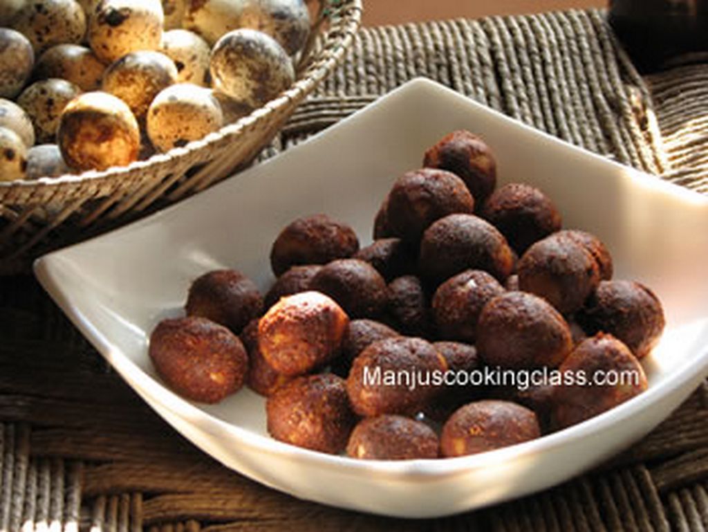 fried quail eggs