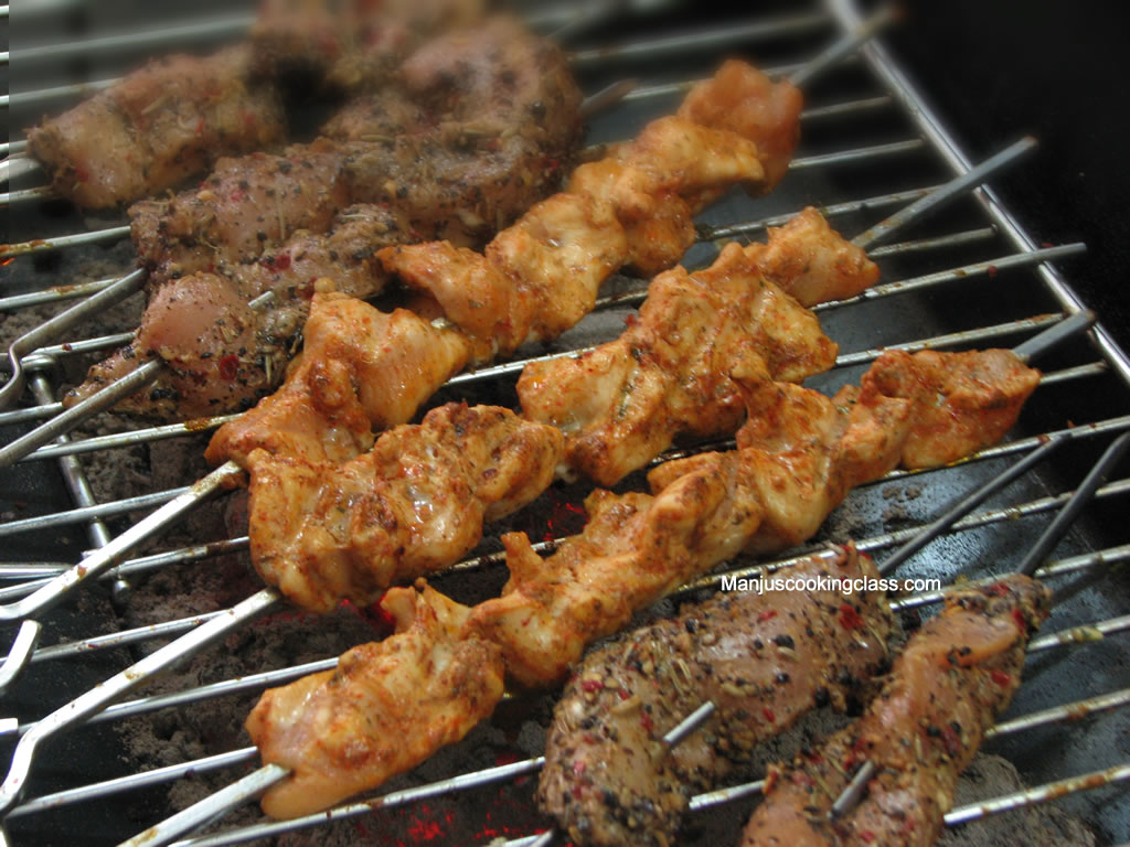 rosemary pepperd chicken and methi chicken
