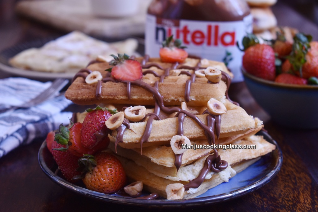 Waffles with topping