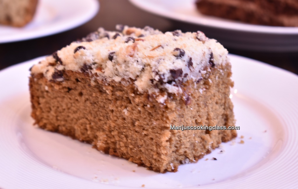 Coffee Streusel Cake Slice