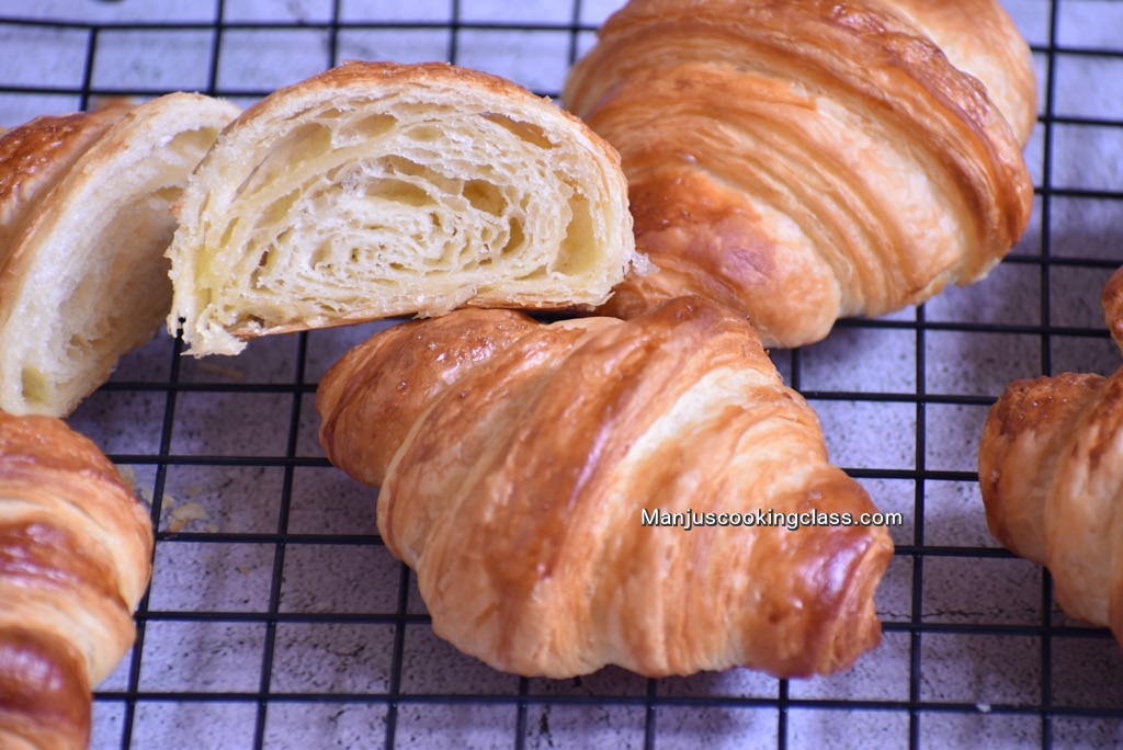 Butter Croissants Sliced