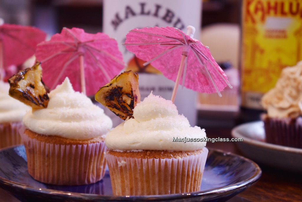 Eggless Pinacolada Cupcake