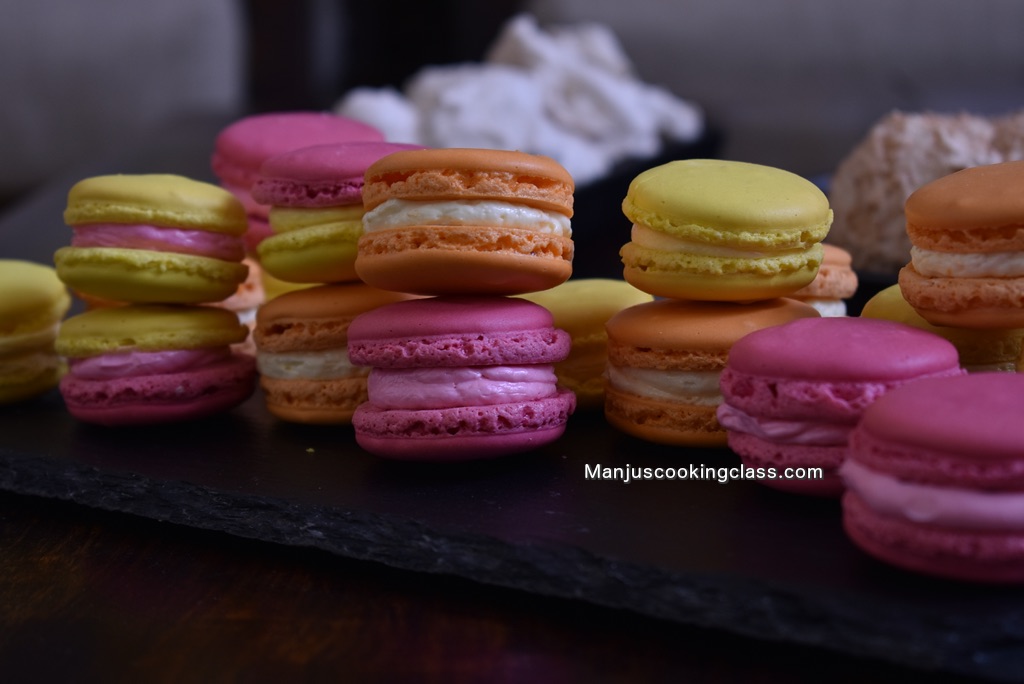 French Macaron in Baking Tray