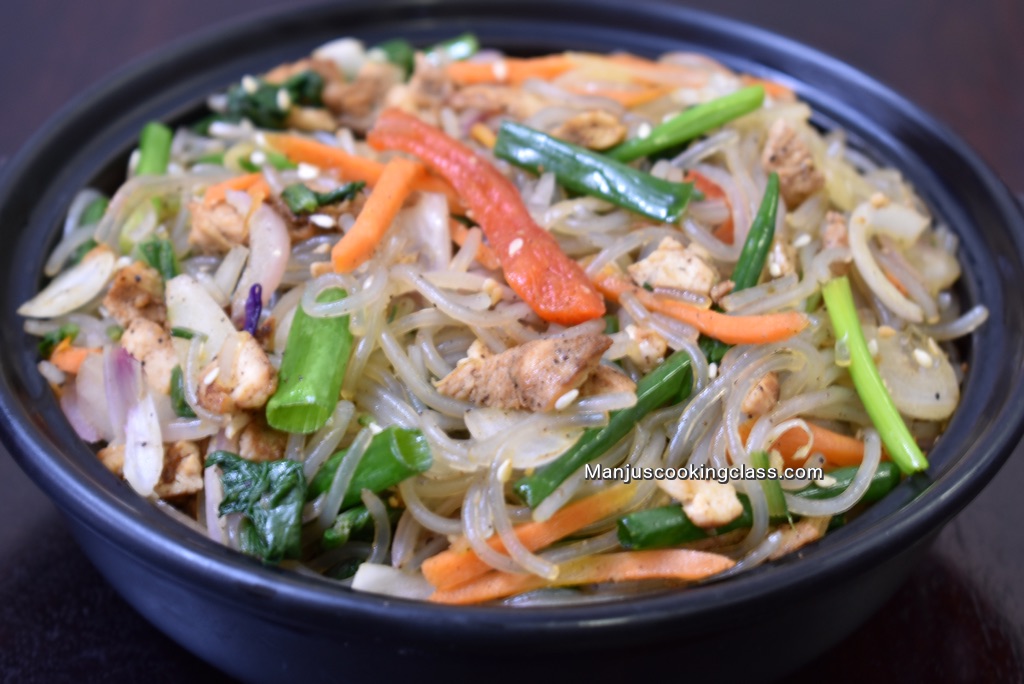 Japchae (Korean Glass Noodles)