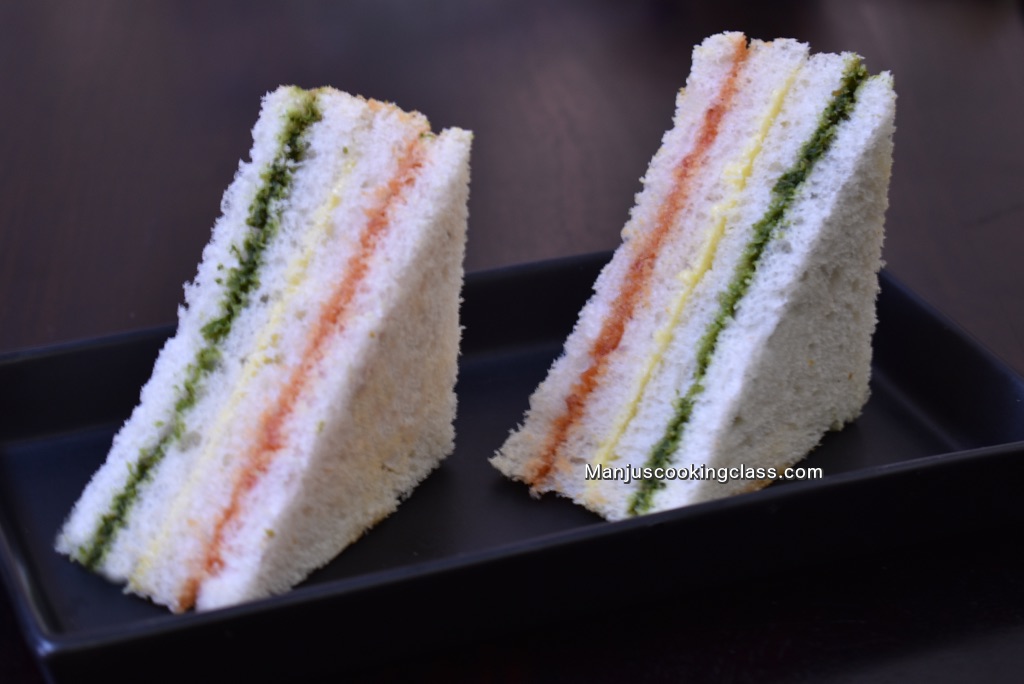 Layered veg sandwich