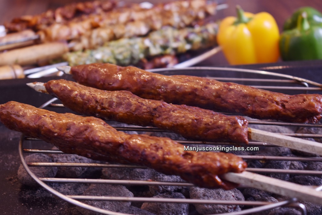 minced chicken skewers