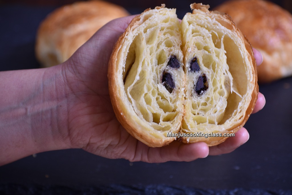 Pain Au Chocolat Sliced