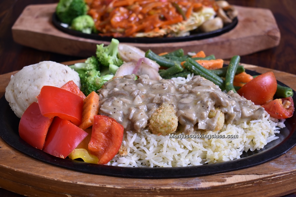 Veg Sizzler - Broccoli Croquets Sizzler