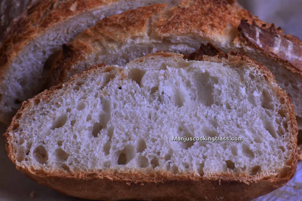 Sourdough bread slice