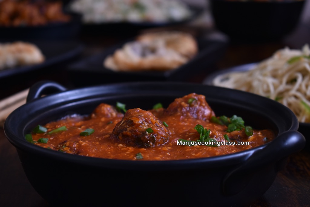 Veg Balls in Garlic Sauce