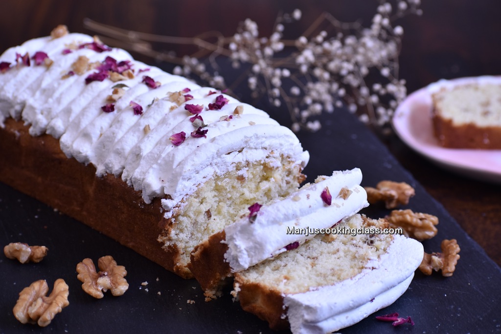 Walnut Cake with American Frosting