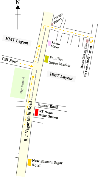 Location Map Manjus Cooking Class